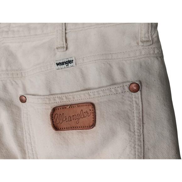 Wrangler Mid Rise Wide Leg Cream Jeans Size 29x32 Cotton Hemp - Picture 10 of 16